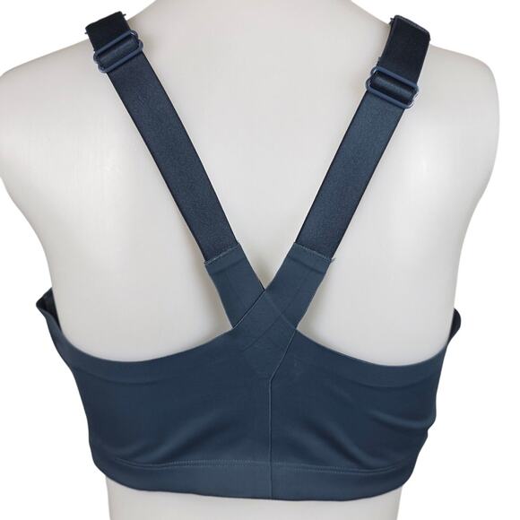 Blue Victoria Secret On Point Underwire Front Closure Zip Sports Bra 36DDD - Picture 3 of 6